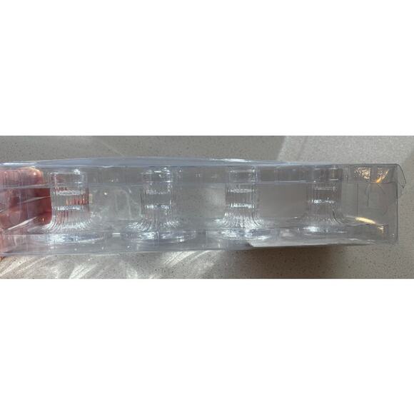 Brand New Clear Taper Candle Holders Set of 4 - Picture 2 of 2